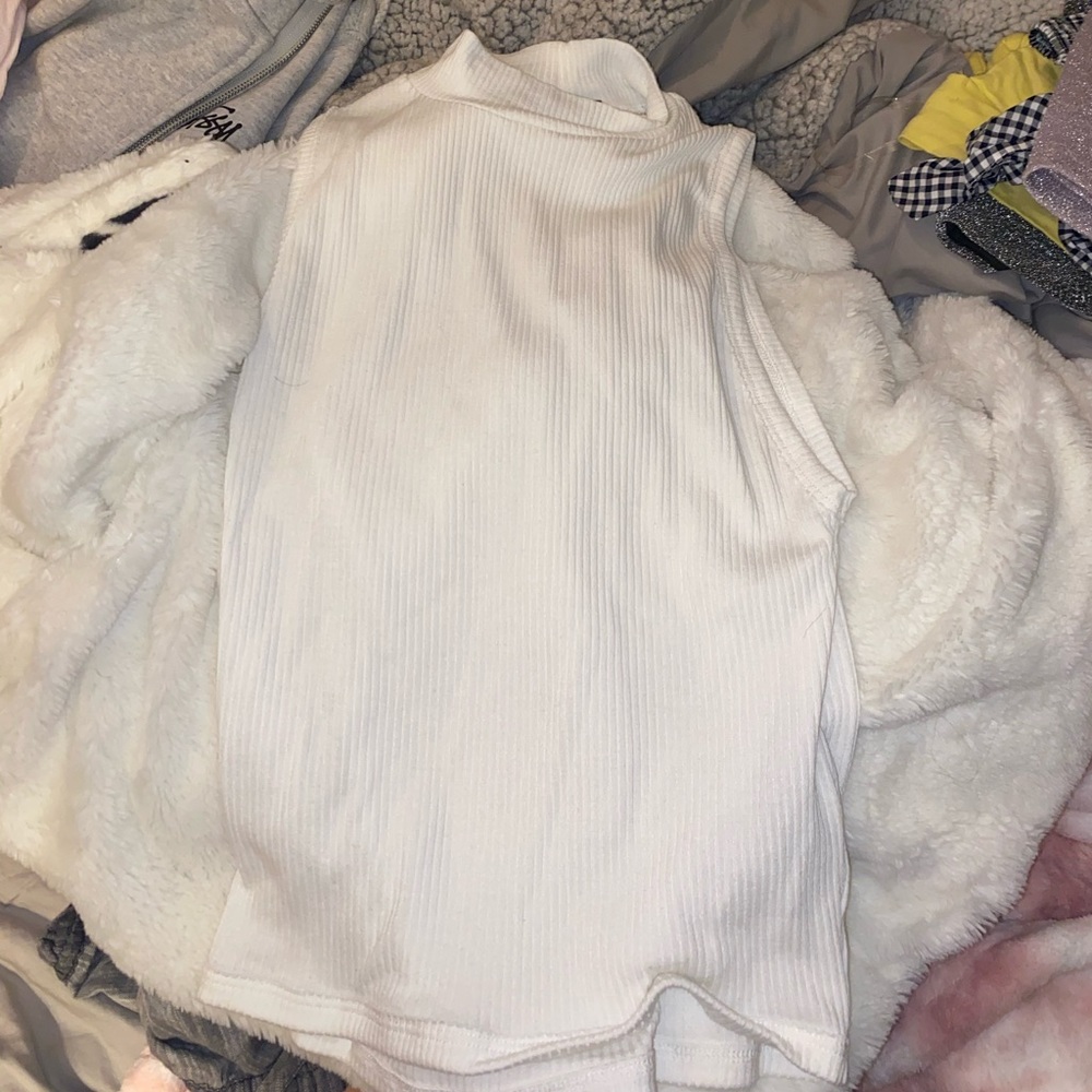 Zara mocked white tank top tank